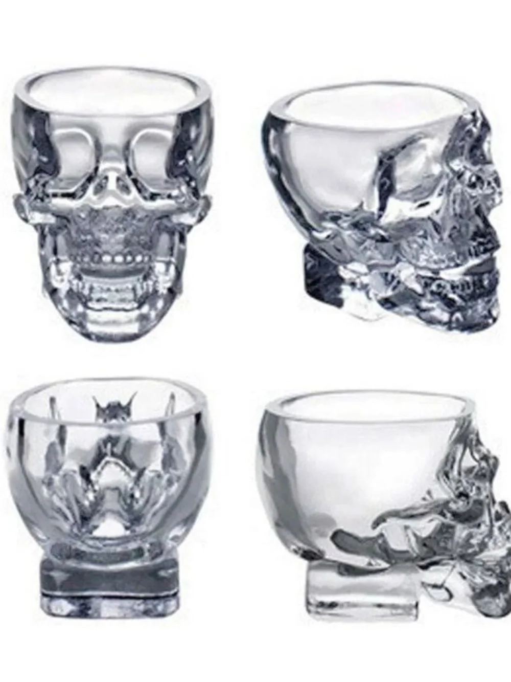 Crystal Head Vodka Skull Shot Glasses Set of 4